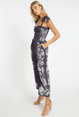 Caballero Rose Jumpsuit in Protea Paisley Graphite
