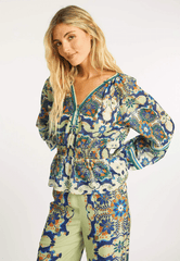Caballero Tarot Top in Wildcat Tapestry