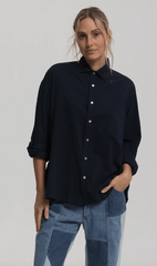 Cali Dreaming Collared Boy Shirt in Navy