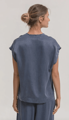 Cali Dreaming James Tee in Denim Blue