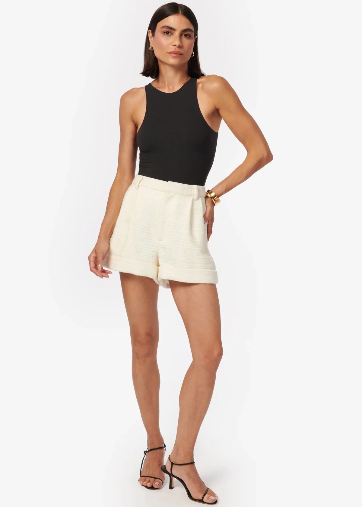 Cami Casey Boucle Short in Cream