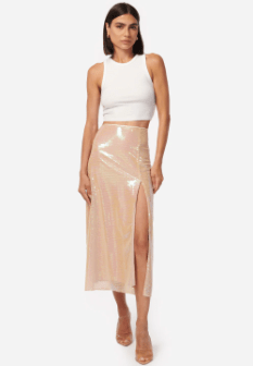 Cami NYC Artemis Sequin Skirt in Opal Sequin