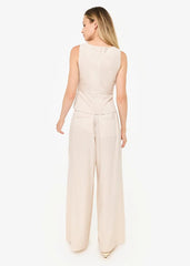 Cami NYC Fabian High Rise Jacquard Pant in Cannoli