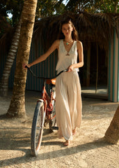 Cami NYC Fabian High Rise Jacquard Pant in Cannoli