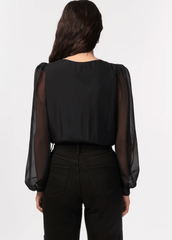Cami NYC Ingrid Crystal Bodysuit in Black