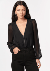 Cami NYC Ingrid Crystal Bodysuit in Black