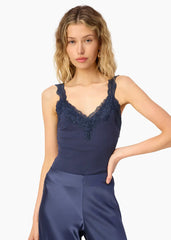 Cami NYC Lani Rib Knit Tank in Harbor