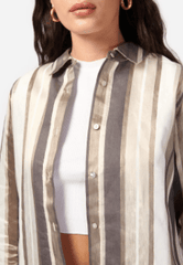 Cami NYC Malta Metallic Linen Top in Dune