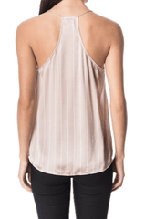 Cami NYC Racer Cami in Oyster Stripe