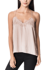 Cami NYC Racer Cami in Oyster Stripe