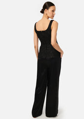 Cami NYC Rosita Sequin Tweed Top in Black