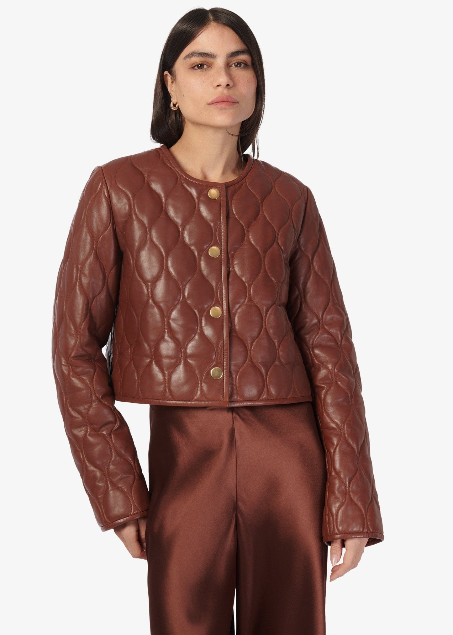 Cami NYC Wanda Genuine Leather Jacket in Mousse