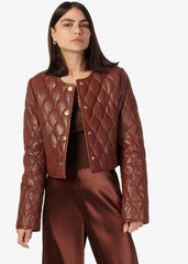 Cami NYC Wanda Genuine Leather Jacket in Mousse