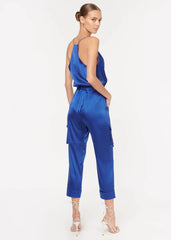 Cami Racer Charmeuse Cami in Neptune