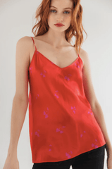 Catherine Gee Basic Cami in Cherry Heart