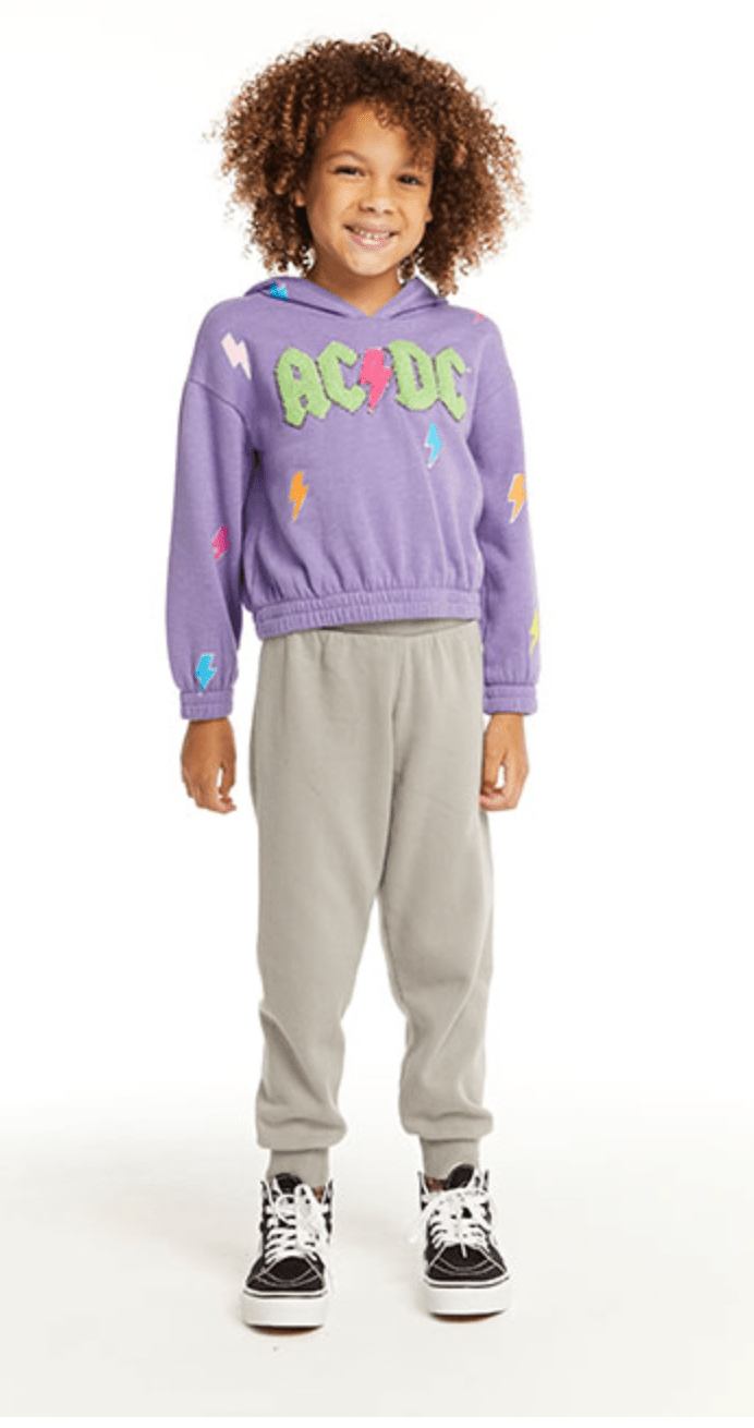 Chaser ACDC Neon Bolts Sweater in Veronica Purple