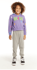 Chaser ACDC Neon Bolts Sweater in Veronica Purple
