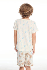 Chaser Allover Doodle Bolt in Starry White