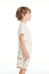 Chaser Allover Doodle Bolt in Starry White