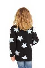 Chaser Alyssa Long Cardigan in Black Licorice