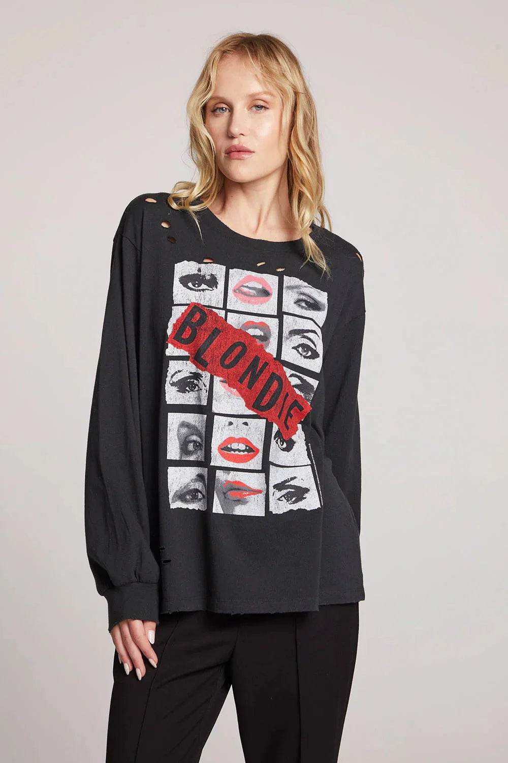 Chaser Blondie Tracks Across America Long Sleeve in Licorce