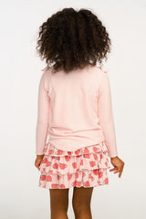 Chaser Cute Tea Cups Ruffle Skort in Rosy