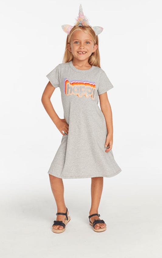 Chaser Happy Dress in Heather Grey
