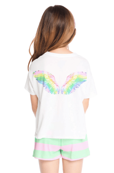 Chaser Heart & Wings Tee in White