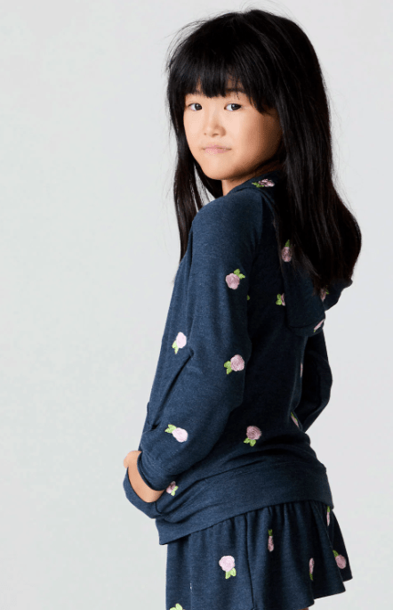 Chaser Kids Allover Rose Buds Hoodie in Avalon