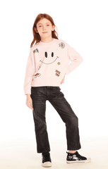 Chaser Kids Be Happy Icon Long Sleeve in Pinky