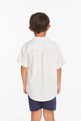 Chaser Kids Collared Button Down in White