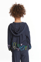Chaser Kids Colorful Hearts Long Sleeve in Avalon