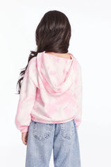 Chaser Kids Grateful Dead Bears & Roses Sweatshirt in Pink Cosmos Tie Dye