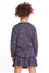 Chaser Kids Hearts Tee in Avalon