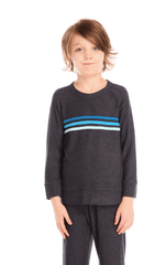 Chaser Kids Raglan Avalon Pullover With Strappings in Avalon