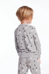 Chaser Kids Snow Daze Long Sleeve in Heather Gray