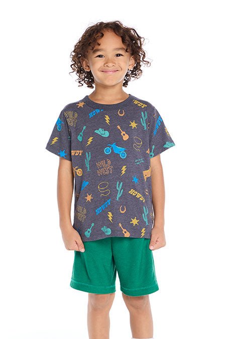 Chaser Kids Western Doodle Tee in Avalon