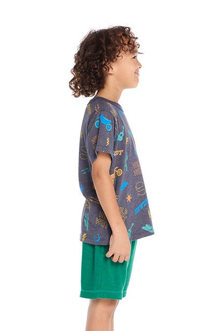 Chaser Kids Western Doodle Tee in Avalon