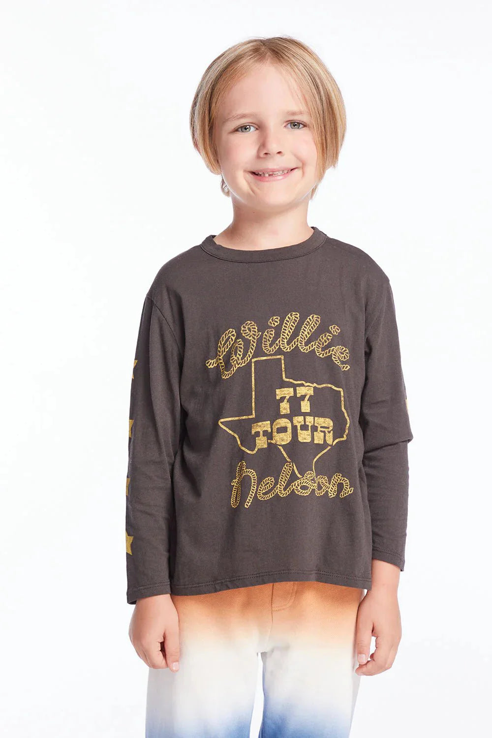Chaser Kids Willie Nelson 77 Tour Tee in Vintage Black