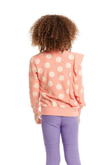 Chaser Leopard Smileys Long Sleeve in Burnt Coral