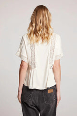Chaser Petal Starry White Short Sleeve in Starry White