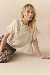 Chaser Petal Starry White Short Sleeve in Starry White