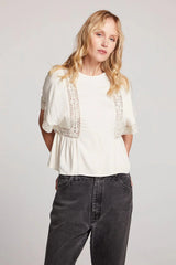 Chaser Petal Starry White Short Sleeve in Starry White
