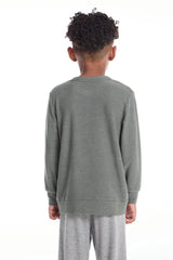 Chaser Scribble Bolt Boys Long Sleeves in Safari