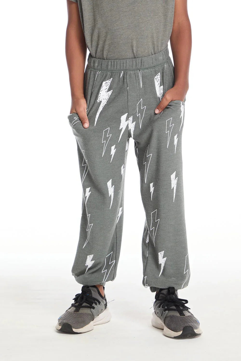 Chaser Scribble Bolt Pants in Safari