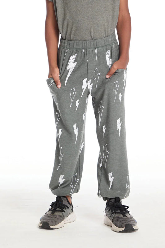 Chaser Scribble Bolt Pants in Safari