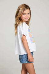 Chaser Sun Records Pop Art Girls Tee in White