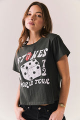 Chaser The Rolling Stones 1972 Dice Tour Tee in Vintage Black