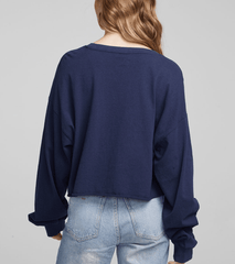 Chaser Tiger Football Camp Long Sleeve in Mood Indigo