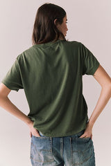 Chaser Woodstock Festival Flower Tee – Psychedelic Floral Tee in Bronze Green